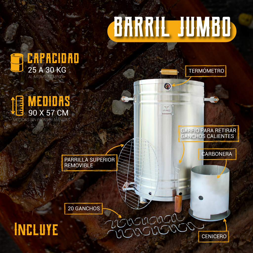 BARRIL ASADOR JUMBO - LÍNEA PREMIUM