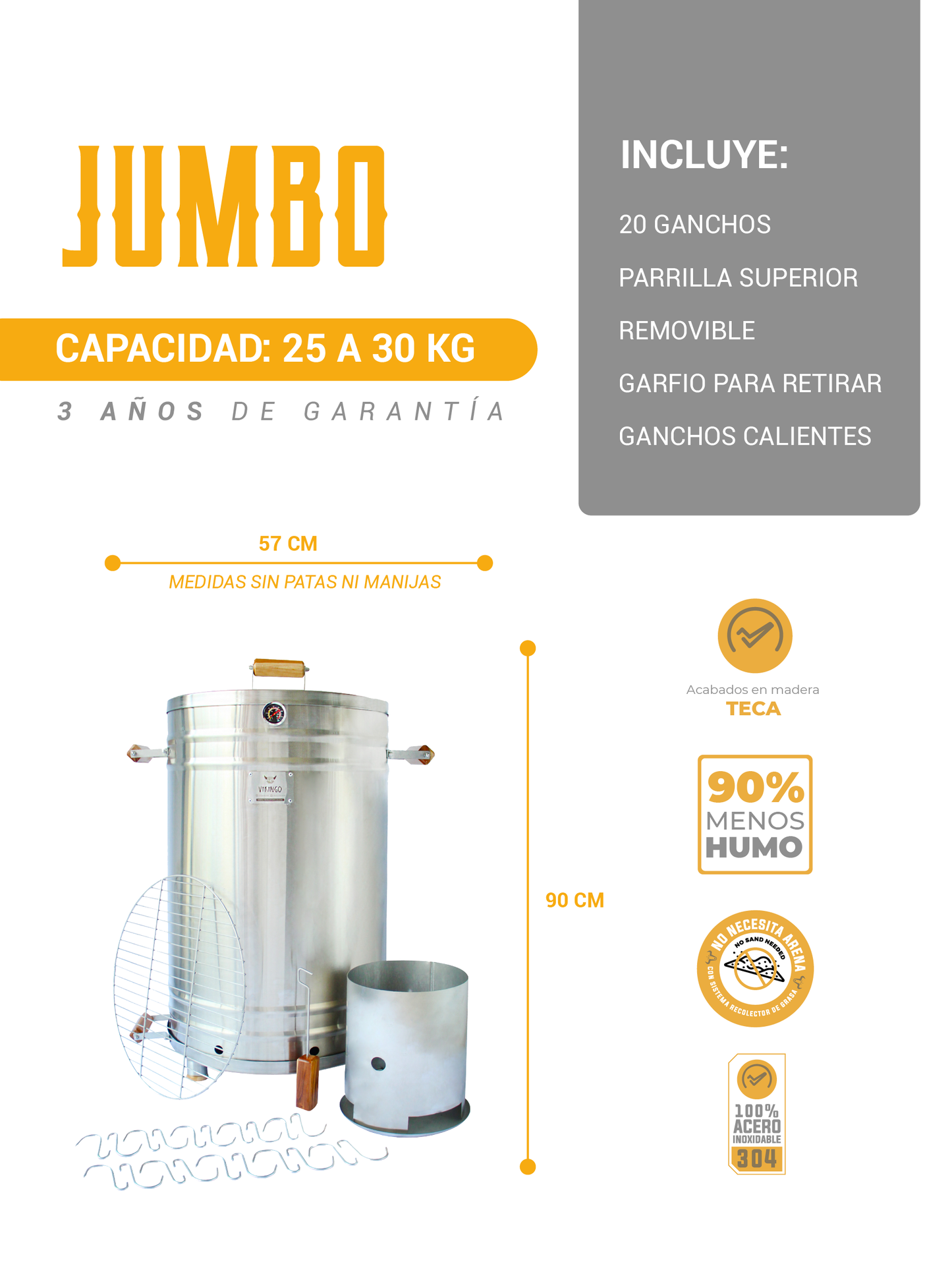 BARRIL ASADOR JUMBO - LÍNEA PREMIUM