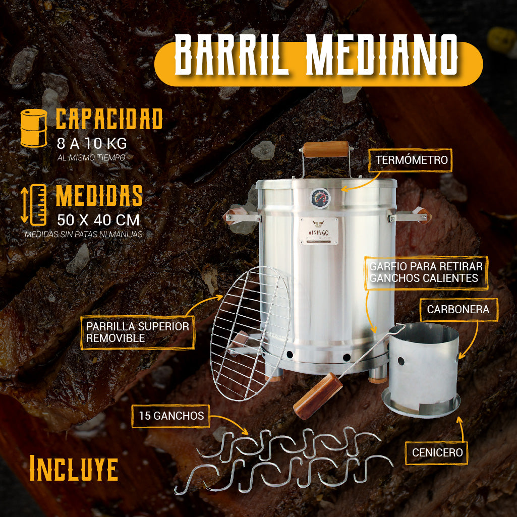 BARRIL ASADOR MEDIANO - LÍNEA PREMIUM