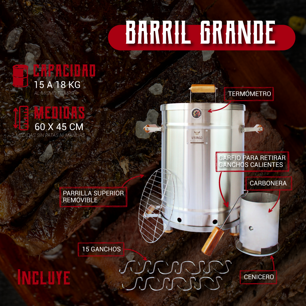 BARRIL ASADOR GRANDE - LÍNEA ESTÁNDAR