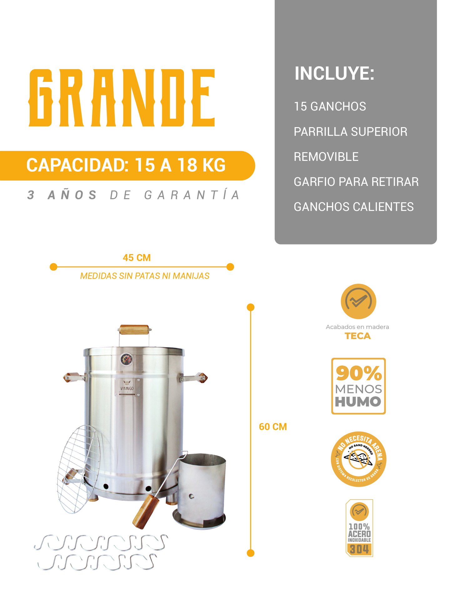 BARRIL ASADOR GRANDE - LÍNEA PREMIUM
