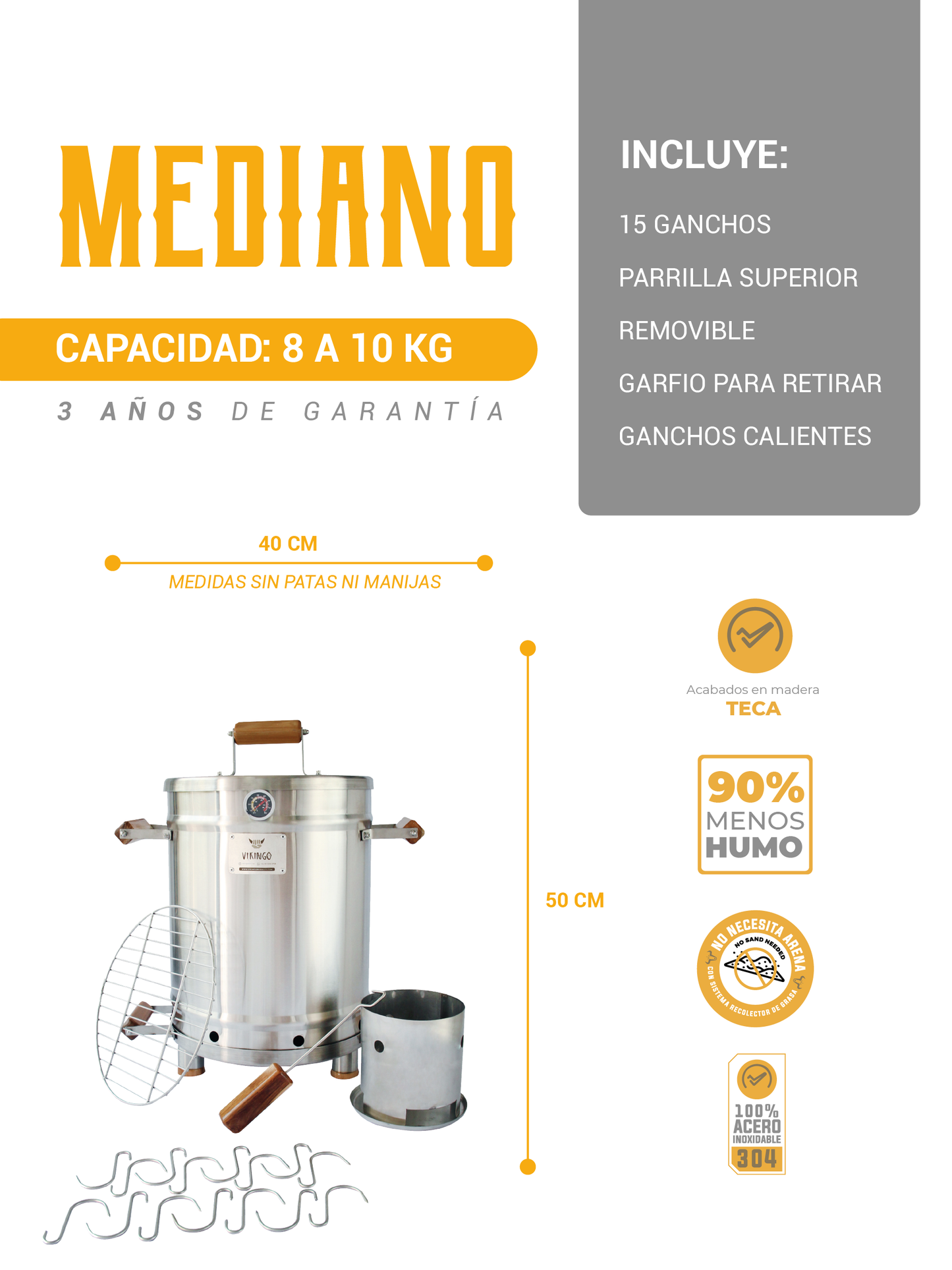 BARRIL ASADOR MEDIANO - LÍNEA PREMIUM